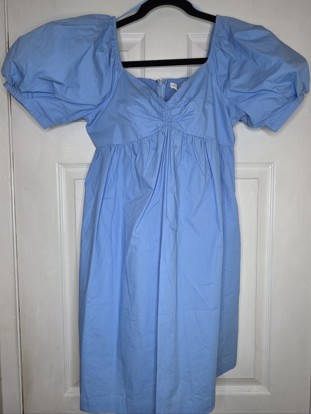 NWT English Factory Puff-Sleeve Square-Neck Bubble Mini Dress